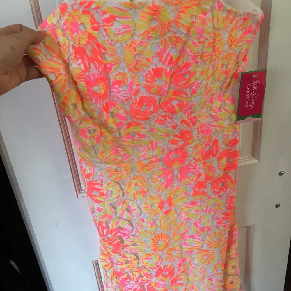 Lilly Pulitzer neon pink dress